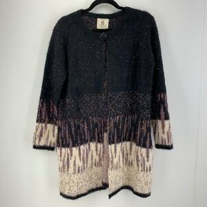 Muche Et Muchette Womens One Size Cardigan Sweater Sparkle Abstract Artsy Fairy